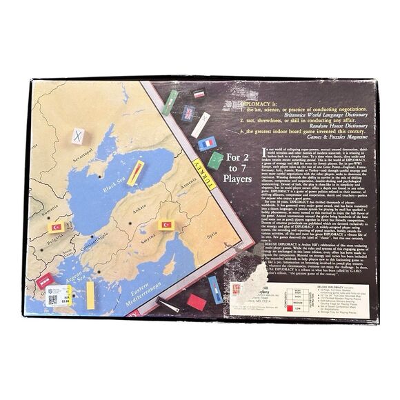 RARE Diplomacy Deluxe Board Game International Intrigue COMPLETE Avalon 1992 - Picture 6 of 7